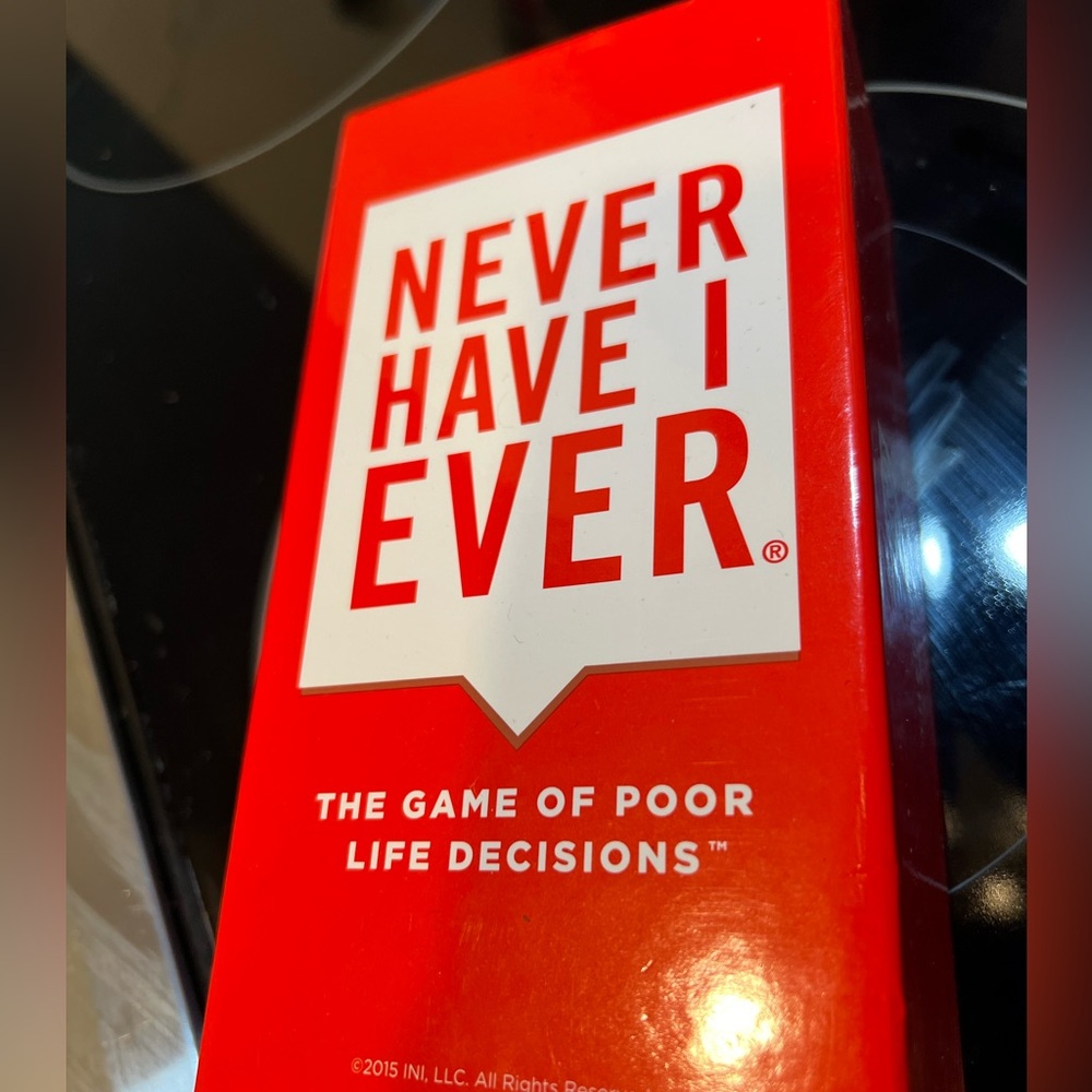 Brand new never have I ever card game